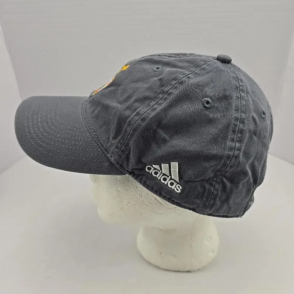 Adidas Baseball Hat Cap Strap Back Gray 100% Cotton